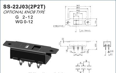 【拔動開關Slide switch SS-22J03】價格_廠家_圖片